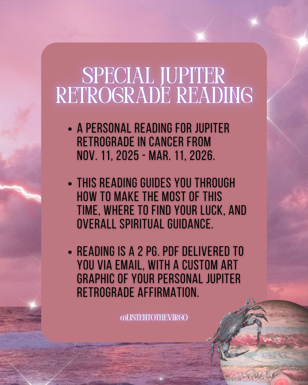 Special Jupiter Retrograde Reading