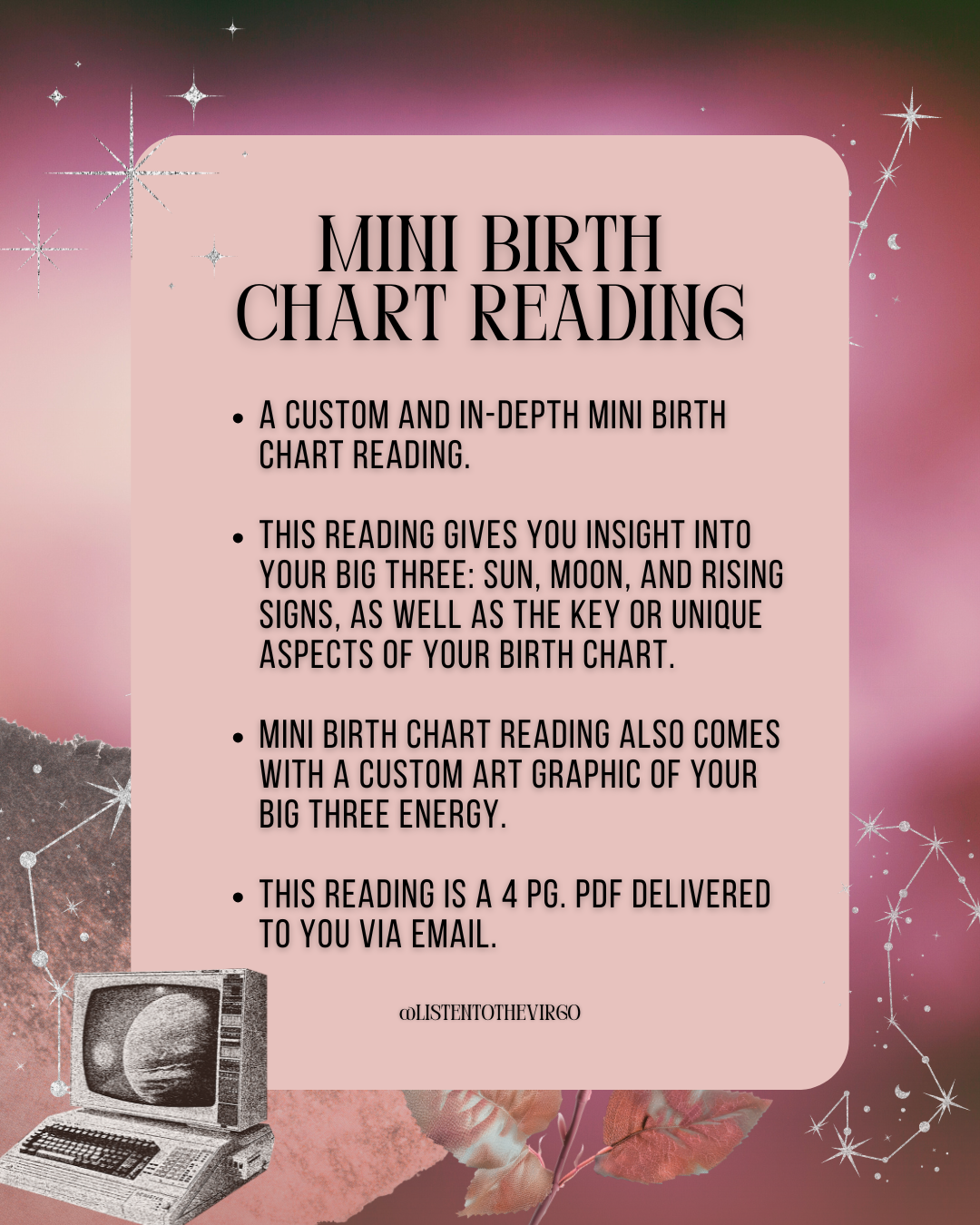 Mini Birth Chart Reading