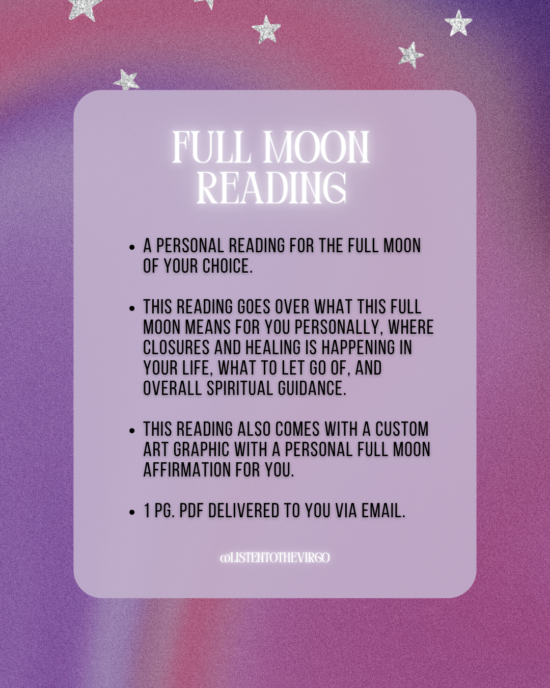 Personal Full Moon Astrology Readings