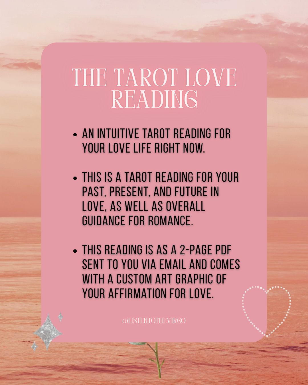 Tarot reader offering love and relationship readings online