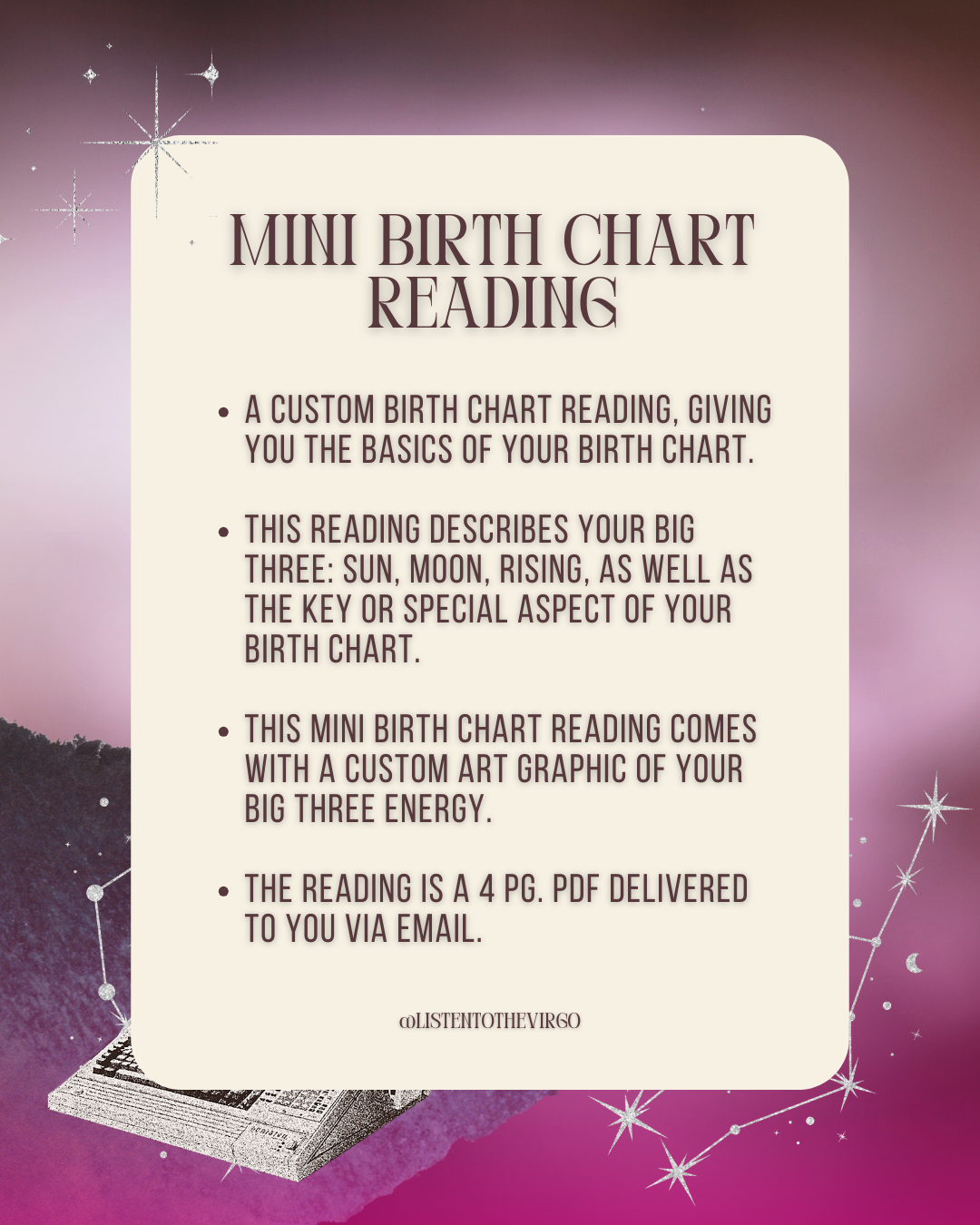 Mini Birth Chart Reading