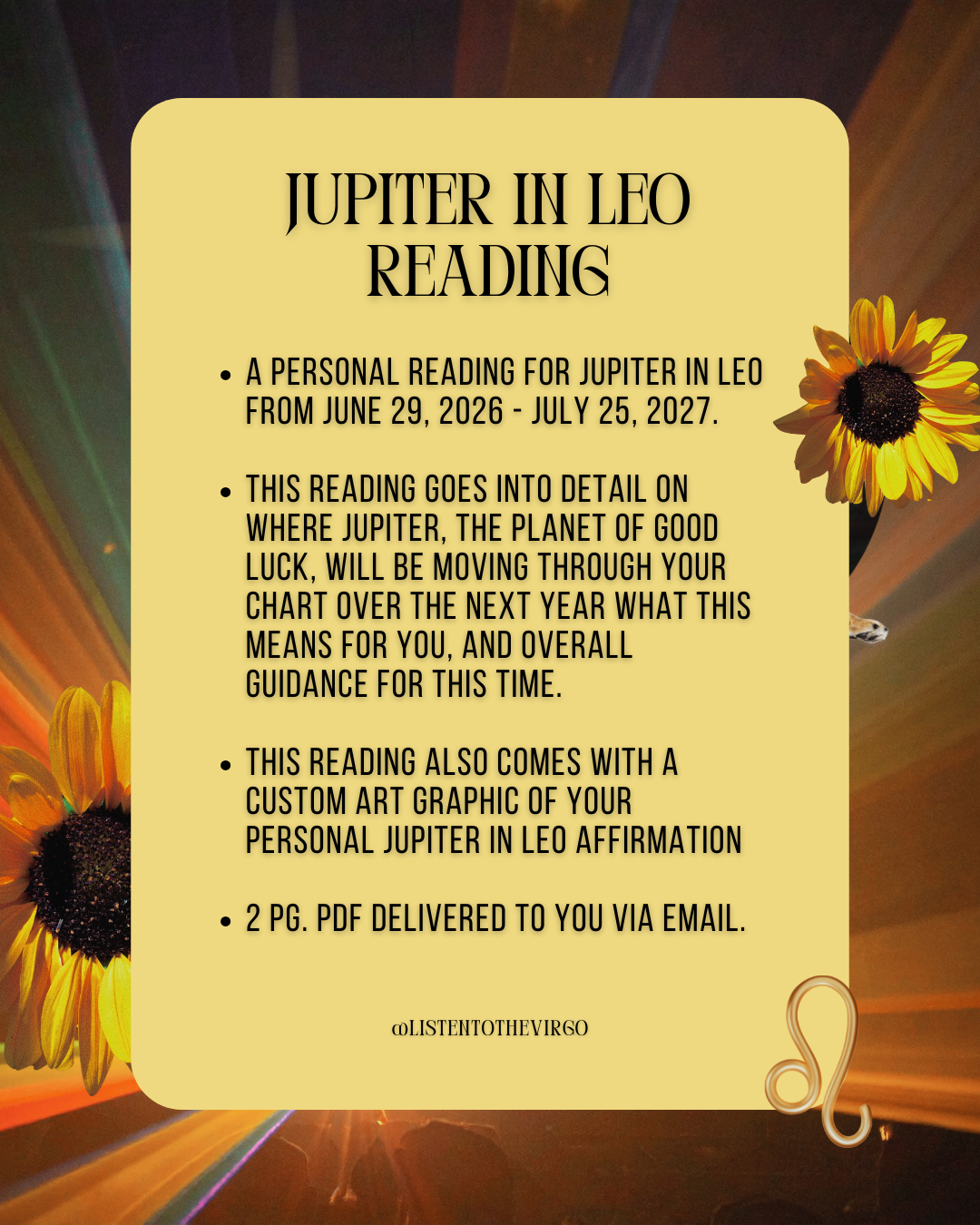 Jupiter in Leo Reading
