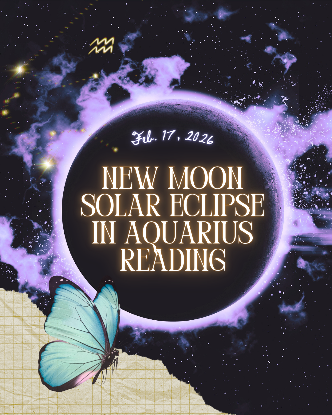 New Moon Solar Eclipse in Aquarius Reading
