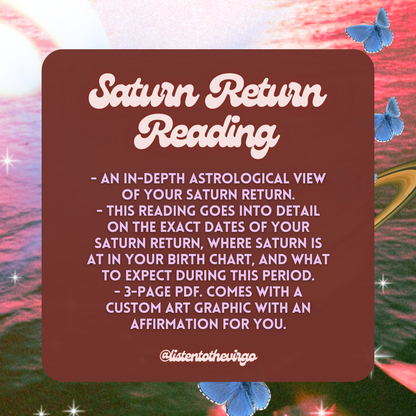 Saturn Return Reading